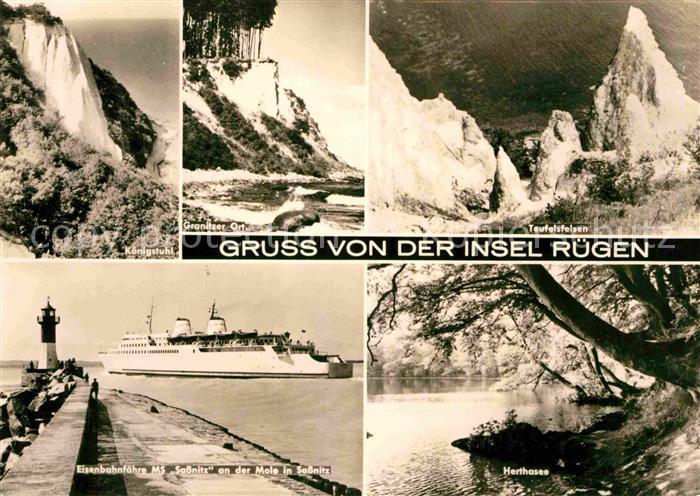 Insel Ruegen Koenigstuhl Granitzer Ort Teufelsfelsen Mole-Sassnitz Herthasee