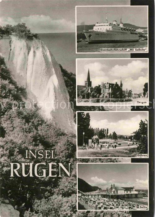 Insel Ruegen Faehre MS Sassnitz Bergen Goehren Sellin