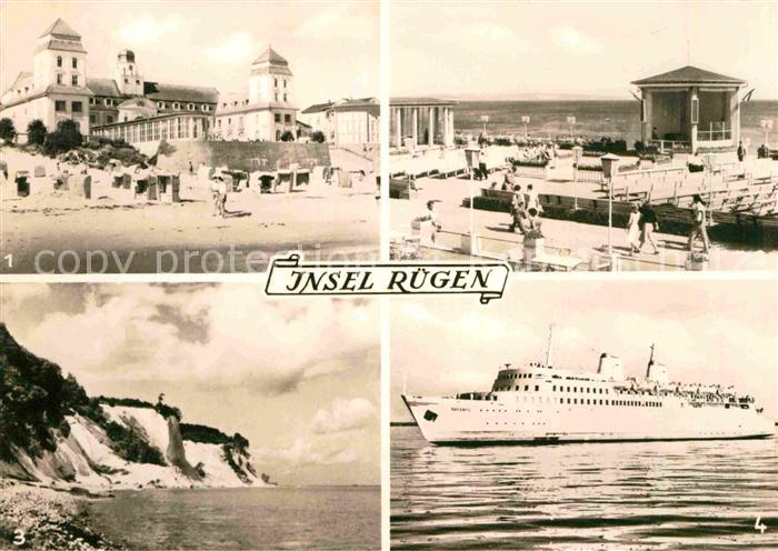 Binz Ruegen Kurhaus Musikpavillon Kreidefelsen Faehre-Sassnitz