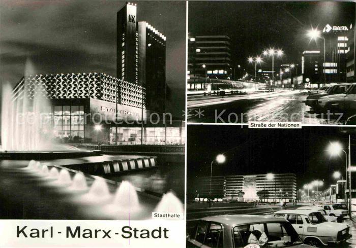 Karl-Marx-Stadt Strasse der Nationen Stadthalle