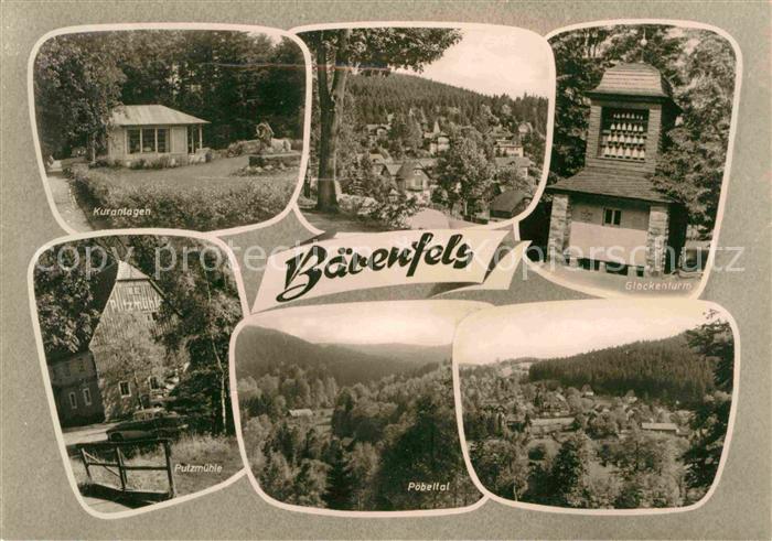 Baerenfels Erzgebirge Glockenturm Poebeltal Putzmuehle Kuranlagen