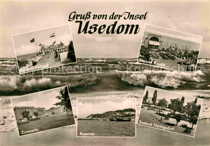 Usedom Mecklenburg-Vorpommern Ahlbeck Seebruecke Bansin Heringsdorf Koserow Zinn