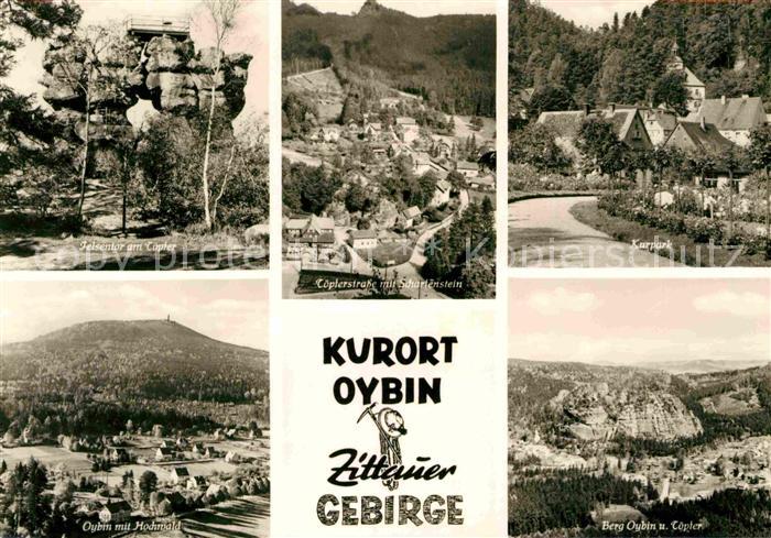 Oybin Sachsen Kurpark Felsentor am Toepfer Hochwald Toepferstrasse mit Scharfens