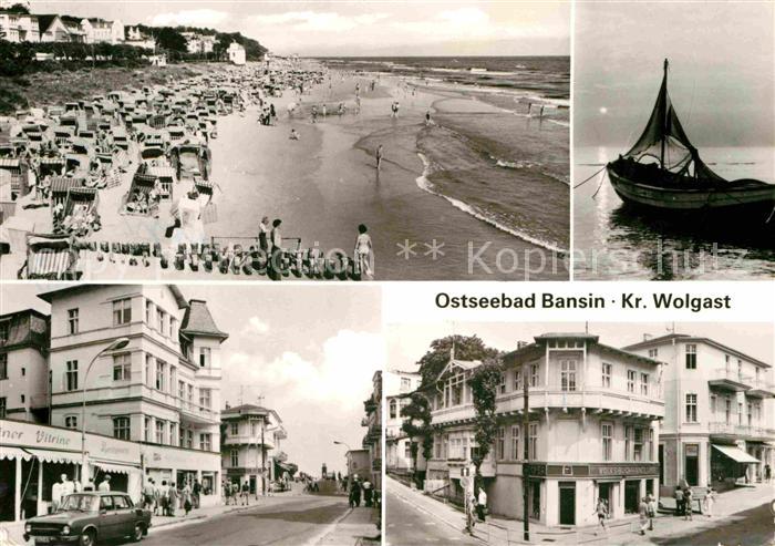 Bansin Ostseebad Strand Ortspartien Fischerboot