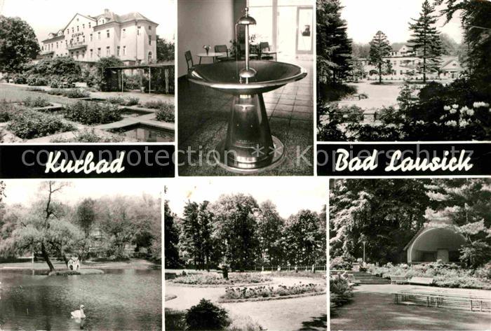 Bad Lausick Kurbad Trinkhalle Kurmittelhaus Schwanenteich Musikpavillon
