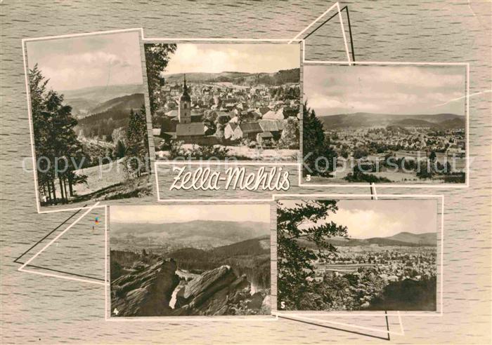 Zella-Mehlis Blicke vom Restaurant Veilchenbrunnen Ringweg Kaltenbrunner-STeine