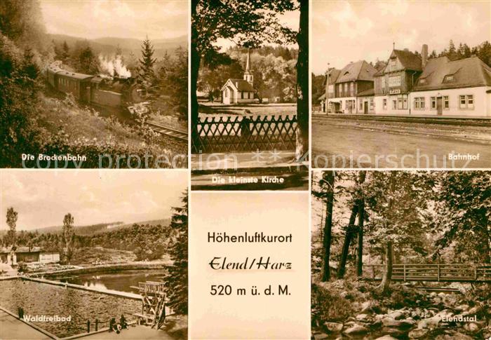 Elend Harz Brockenbahn Bahnhof Freibad Elendstal