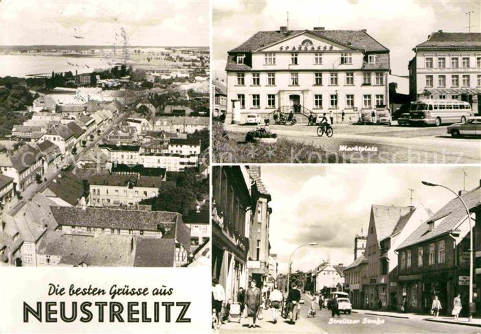 Neustrelitz Fliegeraufnahme Marktplatz Strelitzer Strasse