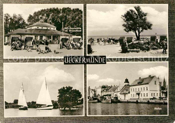 Ueckermuende Mecklenburg Vorpommern Strandbad Uecker Hafen