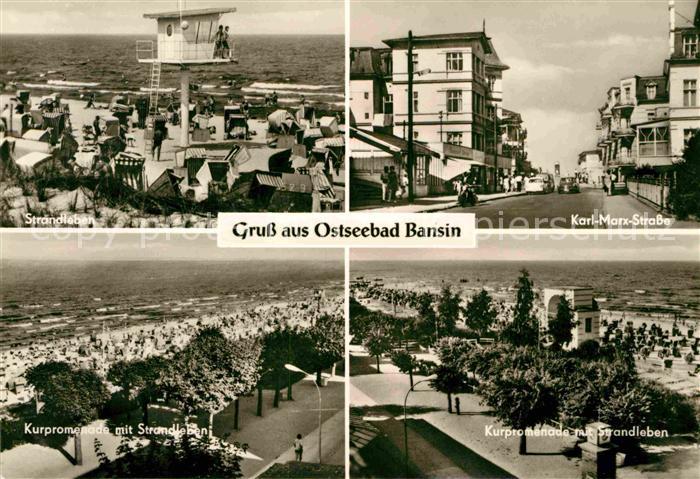 Bansin Ostseebad Strand Karl-Marx-Strasse Kurpromenade