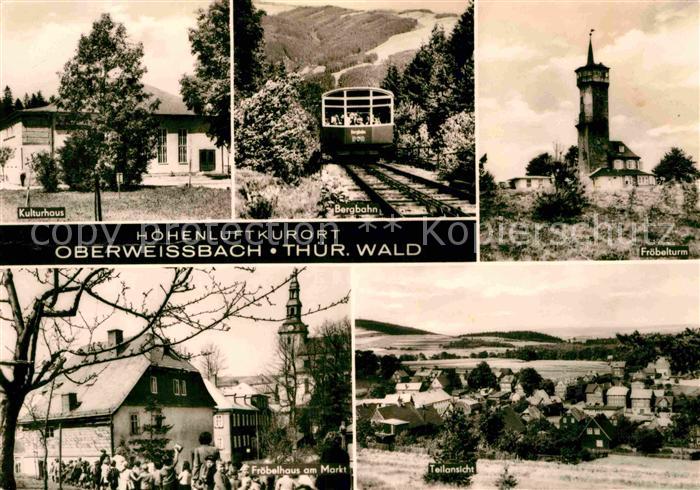 Oberweissbach Kulturhaus Froebelturm Bergbahn Froebelhaus