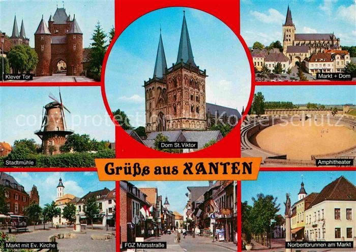 Xanten Klever Tor Markt Dom Norbertbrunnen Amphitheater Marsstrasse
