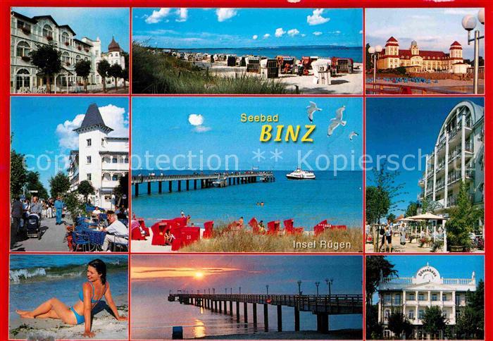 Binz Ruegen Strand Seebruecke