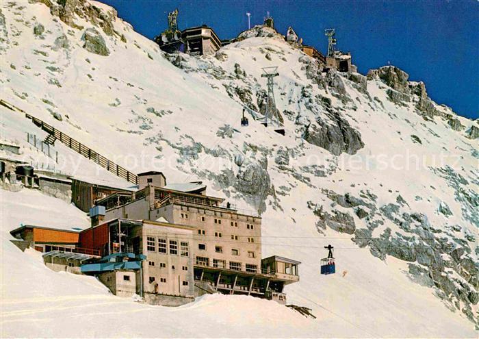 Zugspitze Hotel Schneefernerhaus mit Seilbahn