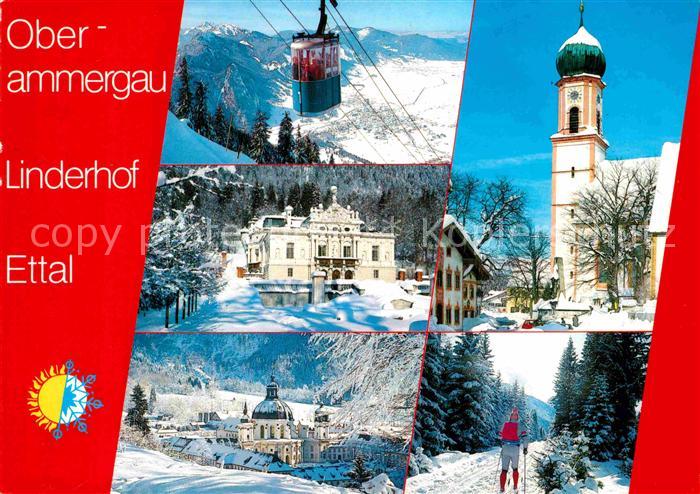 OBERAMMERGAU Bayern Koenigsschloss-Lindenhof Ettal Labergbahn Langlauf Graswangt