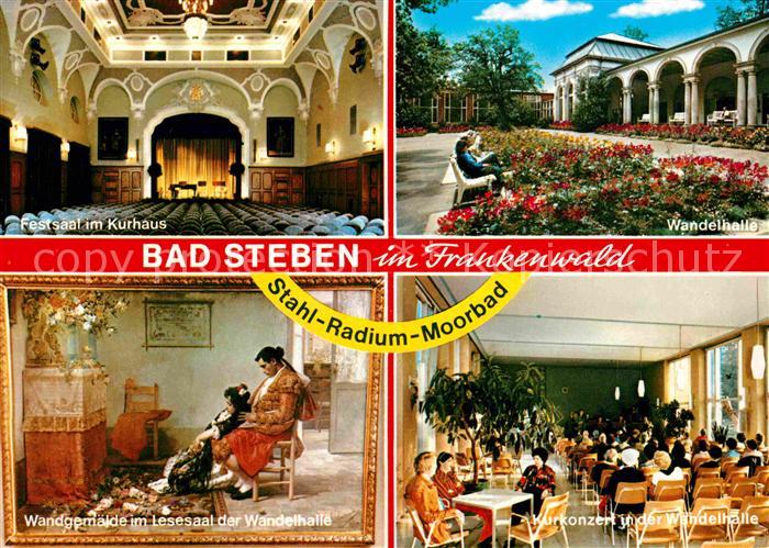 Bad Steben Festsaal im Kurhaus Wandelhalle Wandgemaelde im Lesesaal