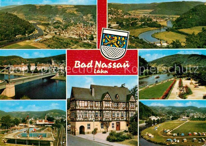 Bad Nassau Lahnpartien Fliegeraufnahme Freibad Camping