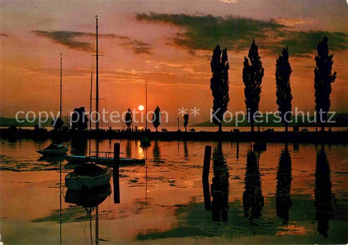 Unteruhldingen Bodensee bei Abendstimmung