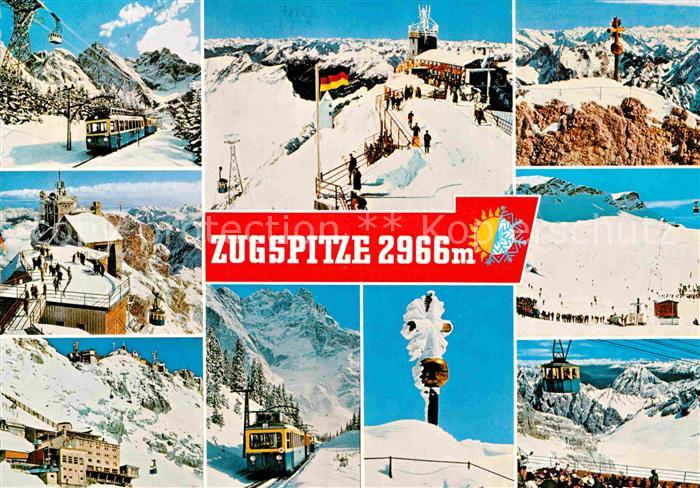 Zugspitze Zahnradbahn Seilbahn Muenchner-Haus Ostgipfel Schneefernerhaus