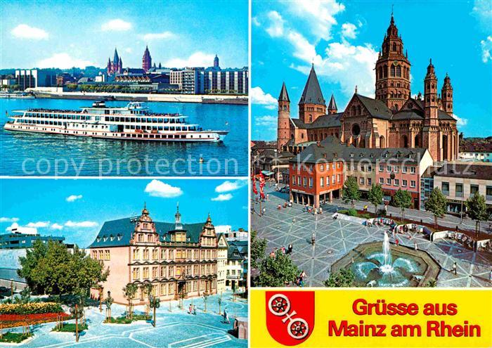 Mainz Rhein Rheinufer Dom Gutenberg-Museum