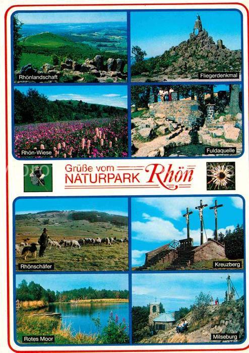 Rhoen Region Naturpark Fuldaquelle Fliegerdenkmal Kreuzberg Rotes-Moor Milseburg