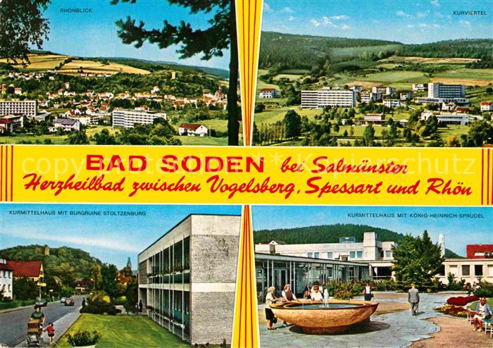 Bad Soden-Salmuenster Herzheilbad Rhoenblick Kurviertel Kurmittelhaus Burgruine