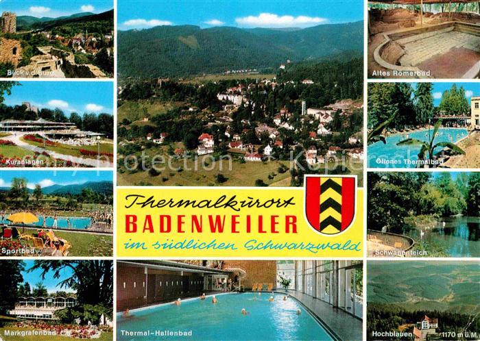 BADENWEILER BW Fliegeraufnahme Altes Roemerbad Burg Kuranlagen Hochblauen