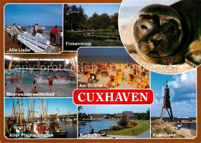 Cuxhaven Nordseebad Alte Liebe Finkenmoor Strand Kurpark Kugelbake Fischereihafe