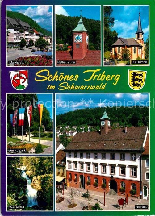 Triberg Schwarzwald Marktplatz Kirche Rathaus Kurpark Wasserfall