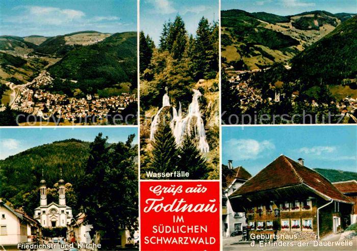 Todtnau Wasserfaelle Fliegeraufnahme Friedrichstrasse Geburtshaus des Erfingers