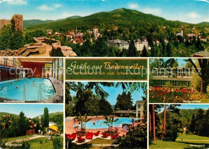 BADENWEILER BW Burg Thermalbad Minigolf Kurpark Markgrafenbad