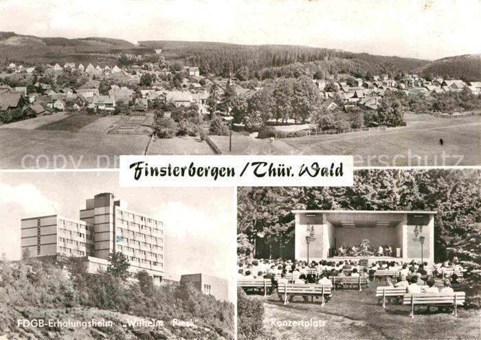Finsterbergen Panorama FDGB Erholungsheim Wilhelm Pieck Konzertplatz Pavillon