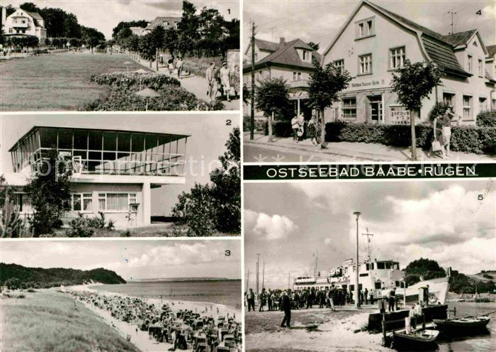 Baabe Ostseebad Ruegen Strandpromenade HO Gaststaette Inselparadies Strand FDGB