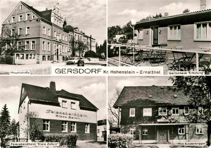 Gersdorf Hohenstein-Ernstthal Hauptstrasse Gartenheim Erholung Kinderkrippe Feie