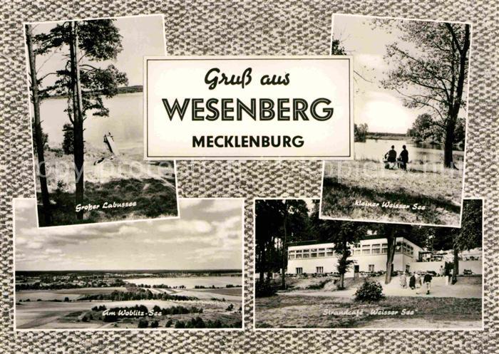 Wesenberg Mecklenburg Grosser Labussee Weisser See Strandcafe Panorama Woblitz S
