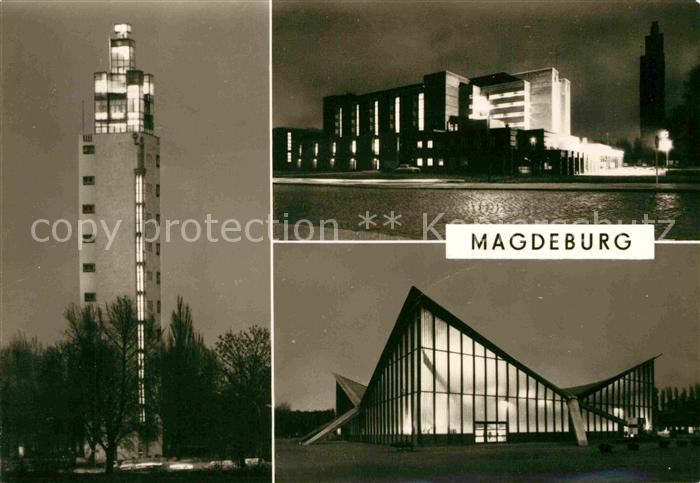 MAGDEBURG  CITY Aussichtsturm Stadthalle Ausstellungszentrum Kulturpark Rotehorn