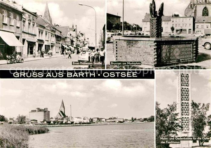 Barth Ernst Thaelmann Strasse Brunnen Marktplatz Mahn- und Gedenkstaette fuer di