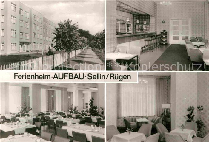 Sellin Ruegen Ferienheim Aufbau Speisesaal Bar