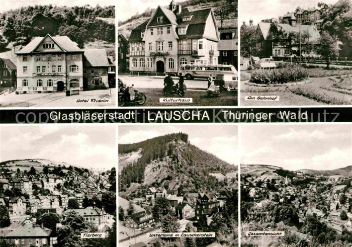 Lauscha Hotel Kulturhaus Bahnhof Tierberg Unterland mit Lauschenstein
