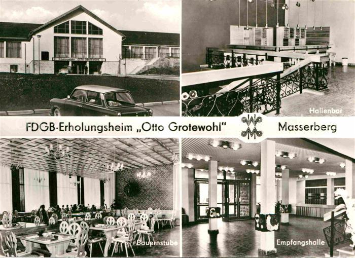 Masserberg FDGB Erholungsheim Otto Grotewohl Hallenbar Bauernstube Empfangshalle