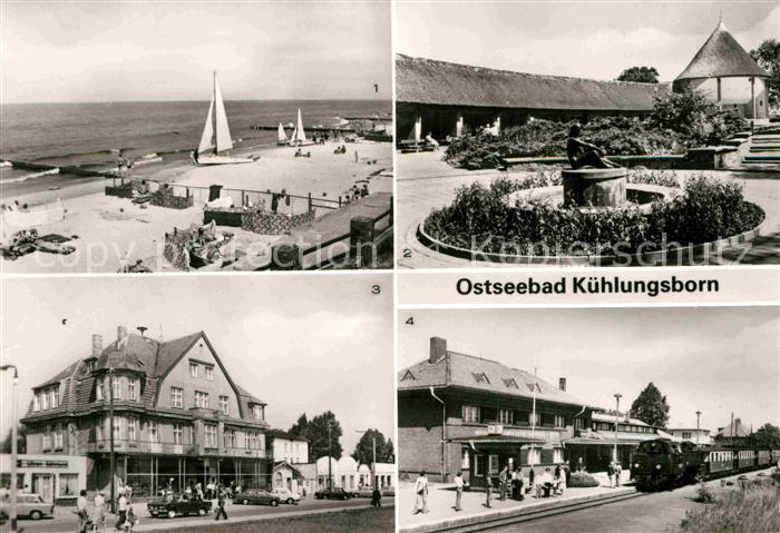 Kuehlungsborn Ostseebad Bootsanlegestelle Konzertgarten Maxim Gorki Strasse Moll