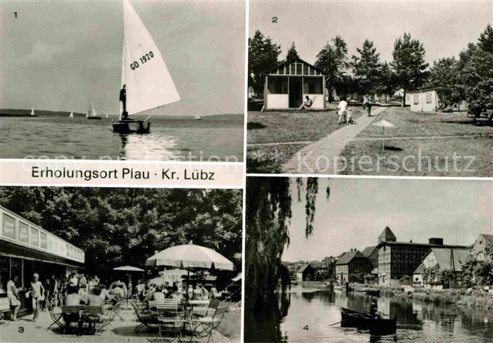 Plau See Plauer See Segelboot Campinglager Hans Fischer Gaststaette Partie an de