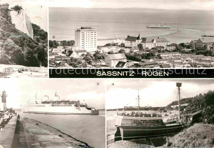 Sassnitz Ostseebad Ruegen Koenigsstuhl Kreidefelsen Faehrhafen Eisenbahnfaehre M