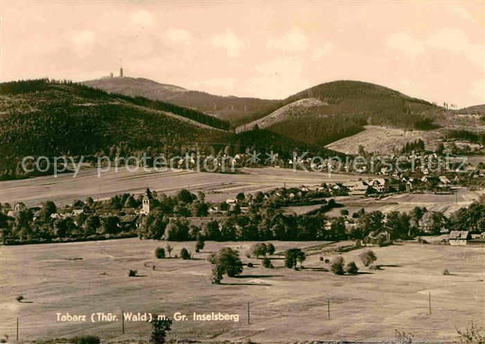 Tabarz Panorama Blick zum Grossen Inselsberg