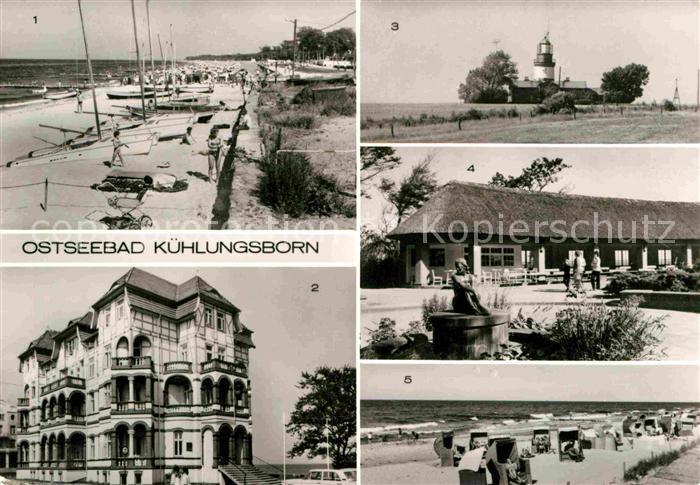 Kuehlungsborn Ostseebad Strand Leuchtturm FDGB Erholungsheim Konzertgarten