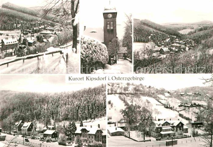 Kipsdorf Teilansichten Kurort Winterpanorama