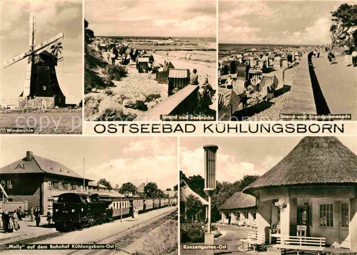 Kuehlungsborn Ostseebad Windmuehle Strand Seebruecke Promenade Konzertgarten Mol