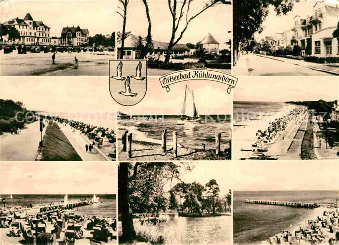 Kuehlungsborn Ostseebad Teilansichten Hotels Konzertgarten Strand Promenade Sege