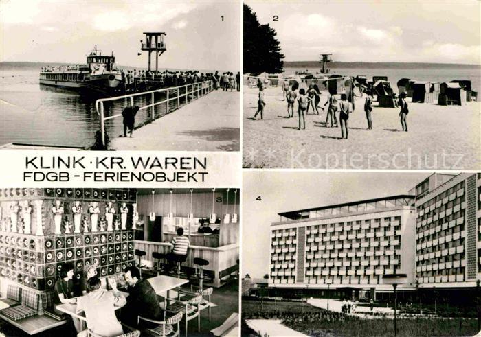 Klink Waren FDGB Ferienobjekt Strand Mueritz Bootsanleger Ausflugsdampfer