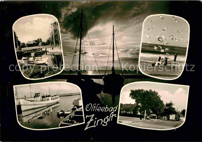 Zingst Ostseebad Seglerhafen Ausflugsdampfer Strand Moewen